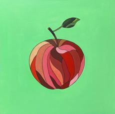 Fruits #1 Apple (Acrylic on Canvas)