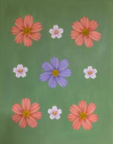 Flowers #2 The harmony of flowers (Acrylic on Canvas)
